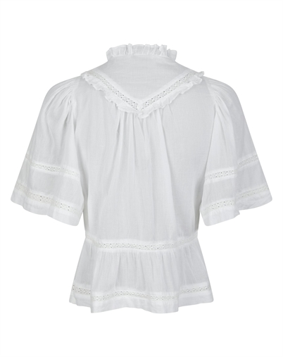 Neo Noir - Evienne S Voile Bluse - White